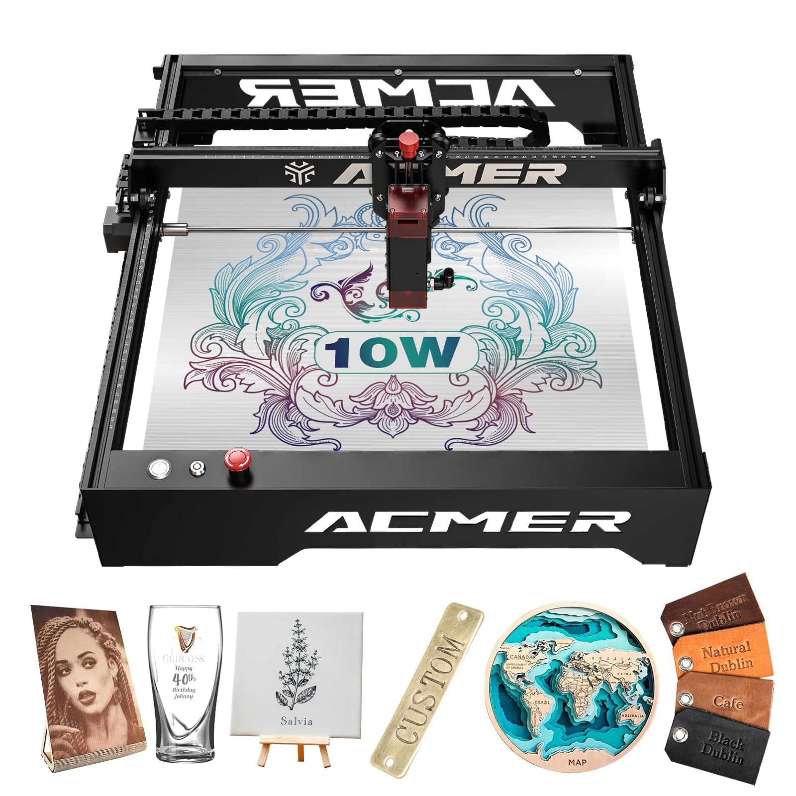 ACMER Laser Engraver Cutting Machine Laser Cutter for Crafting DIY Wood Metal Ultra-fine Laser Class4 (P1 10W)