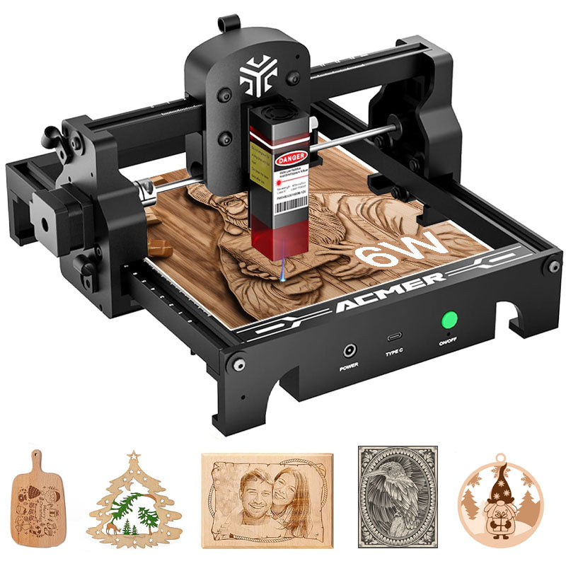 Laser Engraver S1 Portable Laser Cutter and Engraver CNC Machine for DIY,Wood,Metal,Acrylic,Leather,etc. (S1 2.5W)