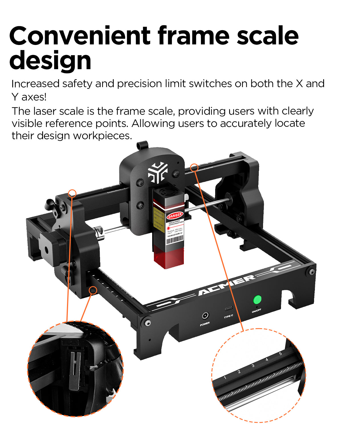 Laser Engraver S1 Portable Laser Cutter and Engraver CNC Machine for DIY,Wood,Metal,Acrylic,Leather,etc. (S1 2.5W)